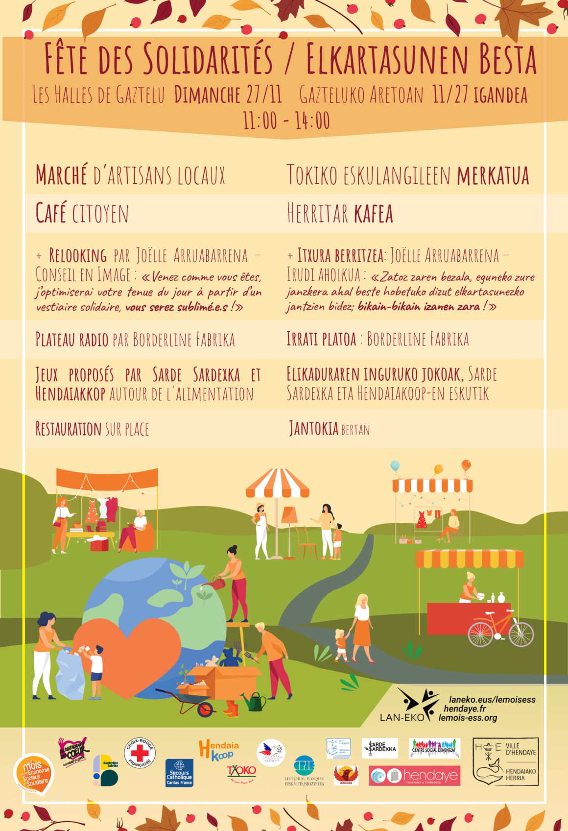 Affiche Fete des Solidarites HendayeDef